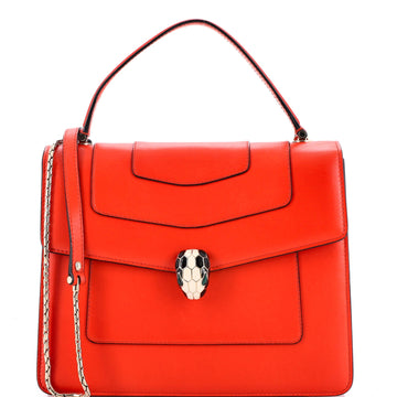 Serpenti Forever Top Handle Bag Leather Medium