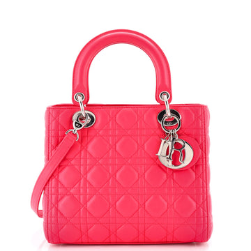 Lady Dior Bag Cannage Quilt Lambskin Medium