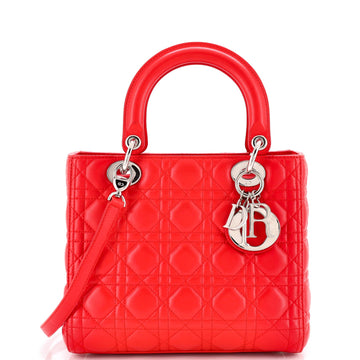 Lady Dior Bag Cannage Quilt Lambskin Medium