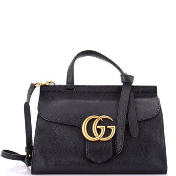 GG Marmont Top Handle Bag Leather Small