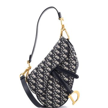 Saddle Handbag with Strap Oblique Canvas Medium