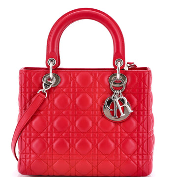 Lady Dior Bag Cannage Quilt Lambskin Medium
