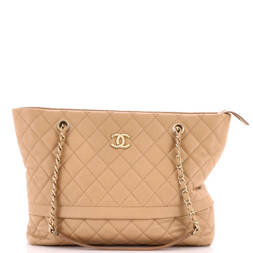 Rolled Up Tote Quilted Caviar