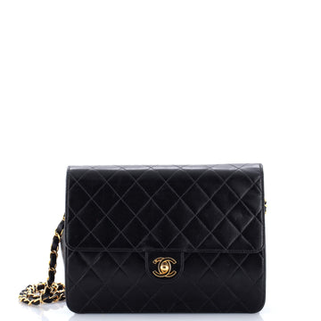 Vintage Clutch with Chain Quilted Leather Small