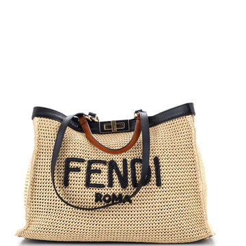 Peekaboo X-Tote Raffia Medium