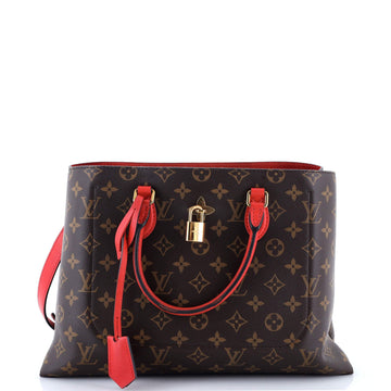 Flower Tote Monogram Canvas with Leather