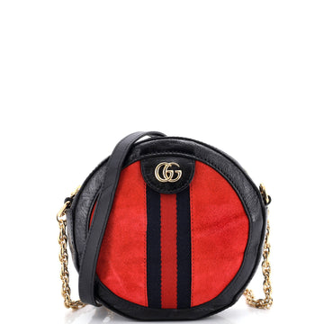 Ophidia Round Shoulder Bag Suede Mini