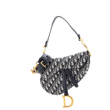 Saddle Handbag with Strap Oblique Canvas Medium