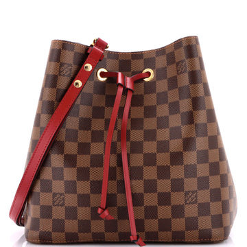 NeoNoe Handbag Damier with Leather MM