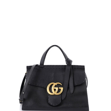 GG Marmont Top Handle Bag Leather Small