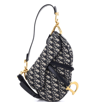 Saddle Handbag with Strap Oblique Canvas Medium