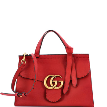 GG Marmont Top Handle Bag Leather Small