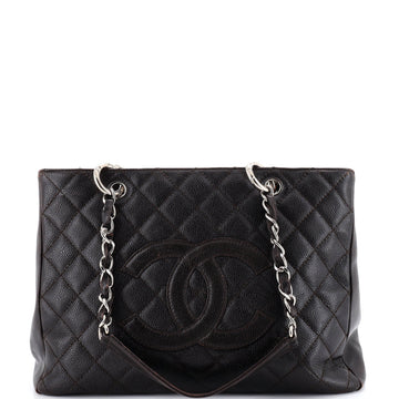 Grand Shopping Tote Quilted Caviar