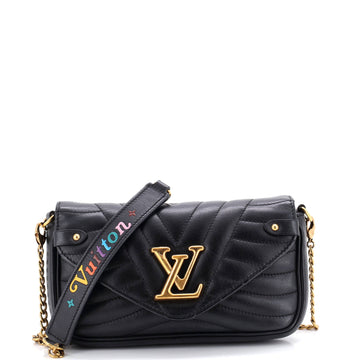 New Wave Chain Pochette Quilted Leather