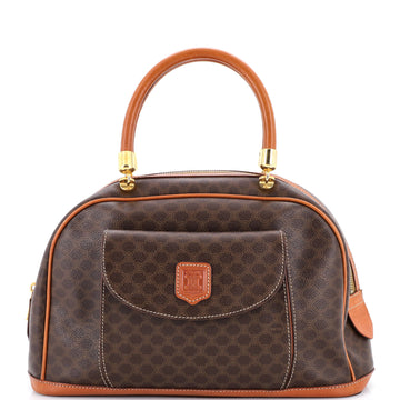 Vintage Front Pocket Top Handle Bag Macadam Coated Canvas