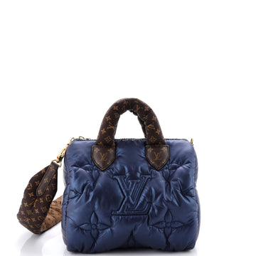 Speedy Bandouliere Bag Monogram Quilted Econyl Nylon 25