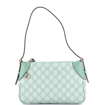 Emblem Shoulder Bag GG Coated Canvas with Leather Small