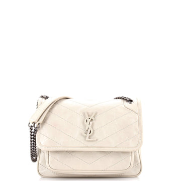 Niki Chain Flap Bag Matelasse Chevron Leather Baby