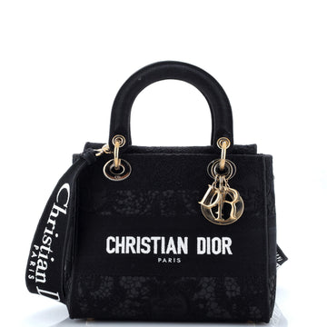 Lady D-Lite Bag Embroidery with Macrame Effect Medium
