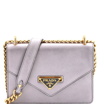 Envelope Flap Chain Shoulder bag Saffiano Leather Small