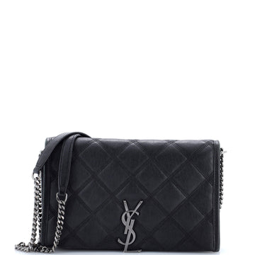 Becky Chain Wallet Quilted Leather