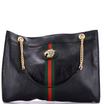 Rajah Chain Tote Leather Large