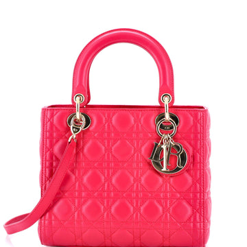 Lady Dior Bag Cannage Quilt Lambskin Medium