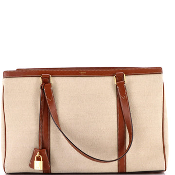 Cabas 16 Bag Canvas with Leather Medium