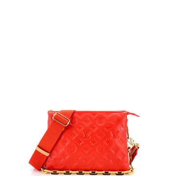Coussin Bag Monogram Embossed Lambskin PM
