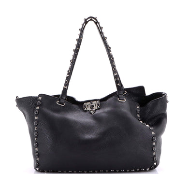 Rockstud Tote Pebbled Leather Medium