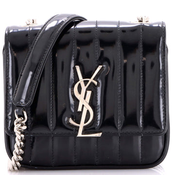 Vicky Crossbody Bag Vertical Quilted Patent Small
