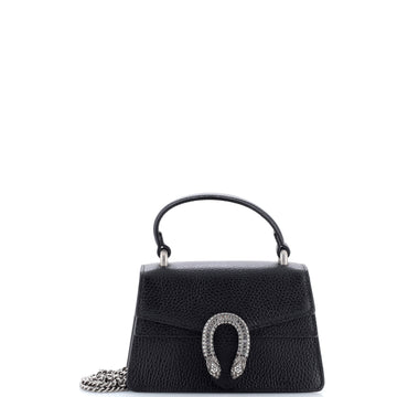 Dionysus Top Handle Bag Leather with Crystals Mini