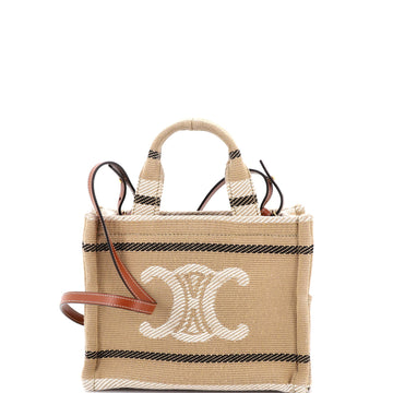 Cabas Thais Tote Striped Jacquard Textile Small