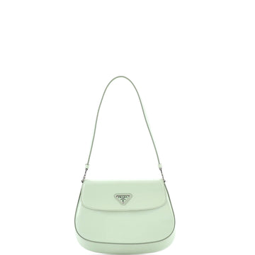 Cleo Flap Shoulder Bag Spazzolato Leather Small