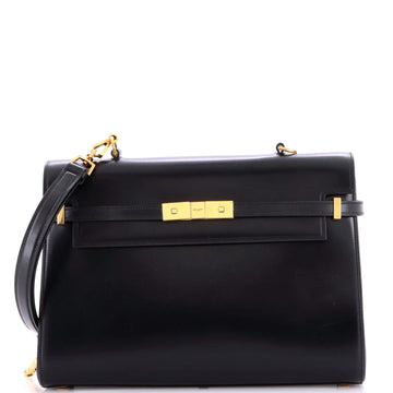 Manhattan Top Handle Flap Bag Canvas with Leather Medium