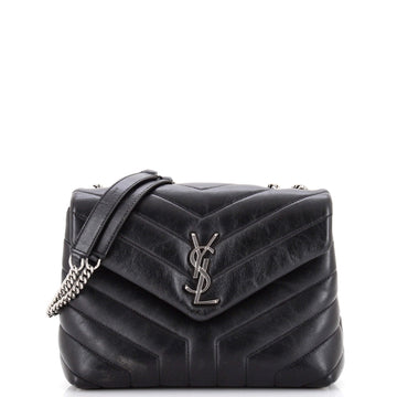 Loulou Shoulder Bag Matelasse Chevron Leather Small