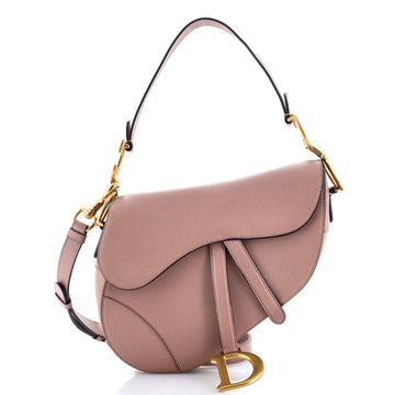 Saddle Handbag with Strap Leather Medium