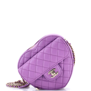 CC in Love Heart Bag Quilted Lambskin