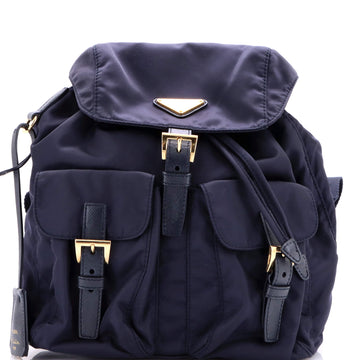 Re-Edition 1978 Pocket Backpack Re-Nylon with Saffiano Leather Small