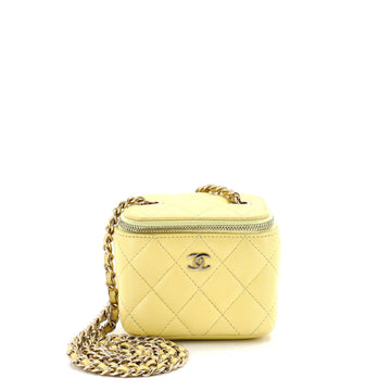 Classic Vanity Case with Chain Quilted Caviar Mini