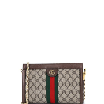 Ophidia Chain Shoulder Bag GG Coated Canvas Small