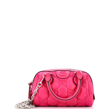 Ophidia Convertible Boston Top Handle Bag GG Matelasse Leather Mini