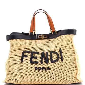 Peekaboo X-Tote Raffia Medium