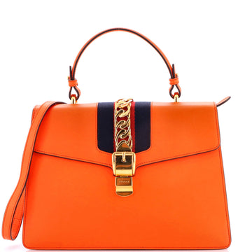 Sylvie Top Handle Bag Leather Medium