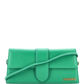 Le Bambino Top Handle Flap Bag Leather Long