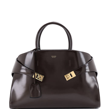 Hug Top Handle Bag Leather Large