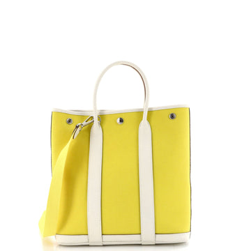 Garden File Tote Toile and Leather 28