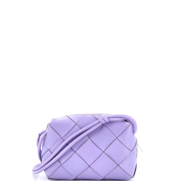 Cassette Camera Crossbody Bag Maxi Intrecciato Leather Small