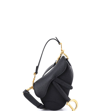 Saddle Handbag with Strap Leather Mini
