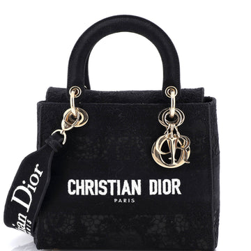 Lady D-Lite Bag Embroidery with Macrame Effect Medium